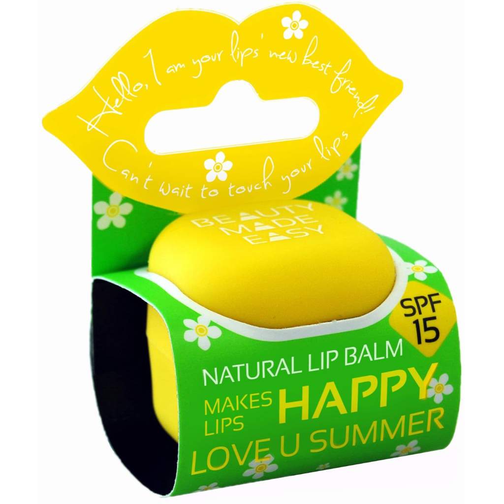 Beauty Made Easy, Cube Lip Balm Love U Summer SPF 15, Moisturizing lip balm with sun protection, 6.8g