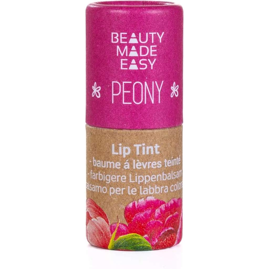 Beauty Made Easy, Lip Tint Peony, Long-lasting tinted lip balm with natural color, 5.5 g