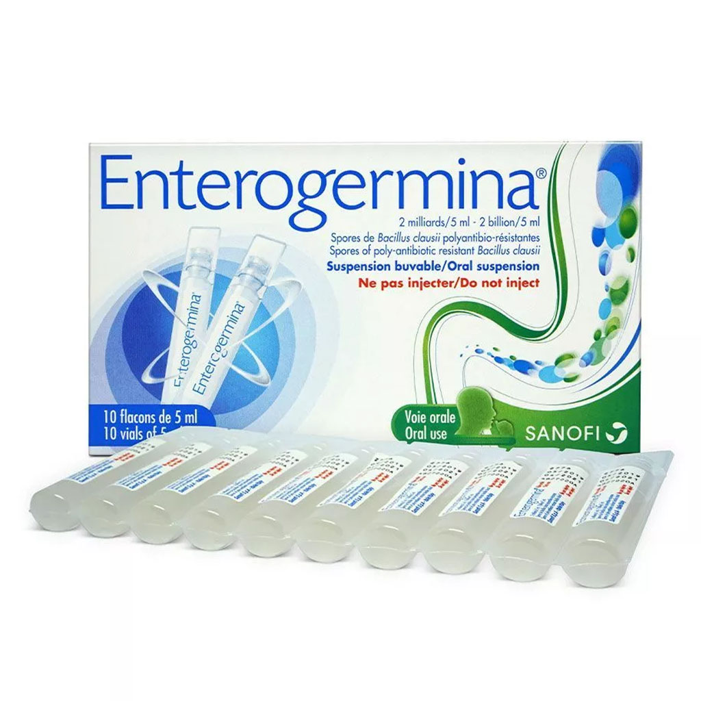 Enterogermina, Oral Suspension, Probiotic for digestive health and immune support, 5 ml