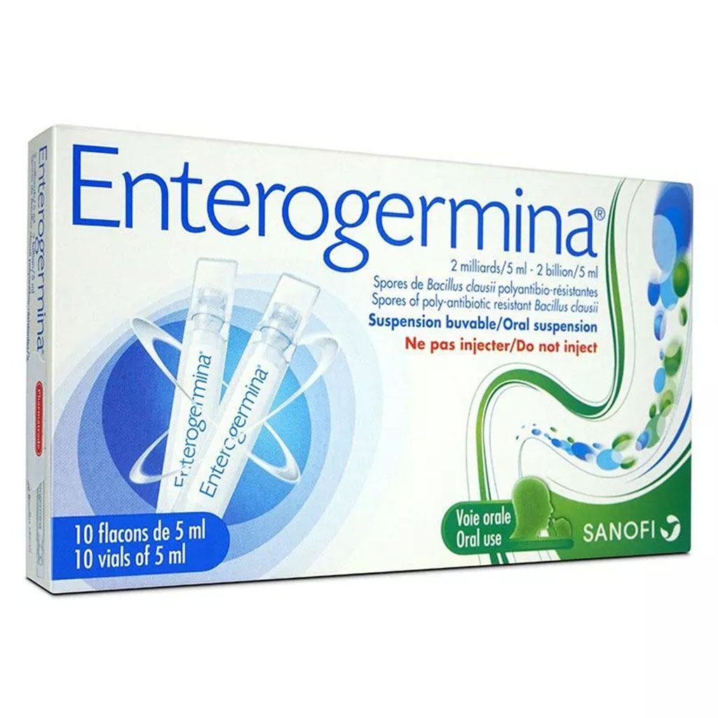 Enterogermina, Oral Suspension, Probiotic for digestive health and immune support, 5 ml