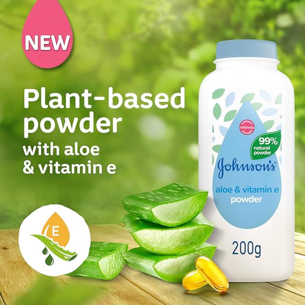 Johnson Baby Aloe &Vit E Powder 200 G