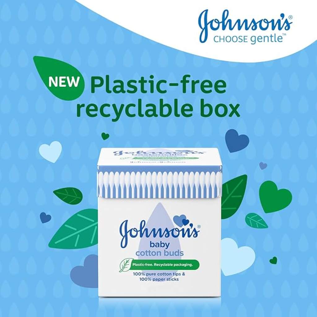 Johnson's, Baby Cotton Buds, Gentle cotton swabs for babies, 200 pieces