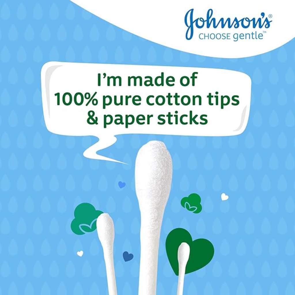 Johnson's, Baby Cotton Buds, Gentle cotton swabs for babies, 200 pieces