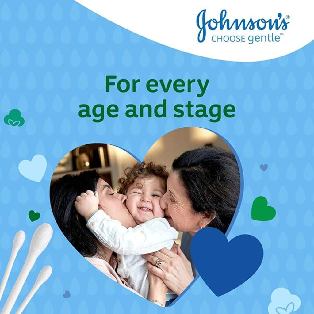 Johnson's, Baby Cotton Buds, Gentle cotton swabs for babies, 200 pieces