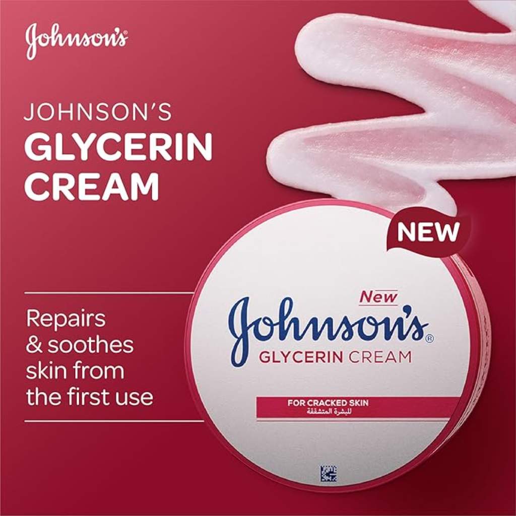 Johnson's, Glycerin Cream, Moisturizing cream for soft hydrated skin, 100ml