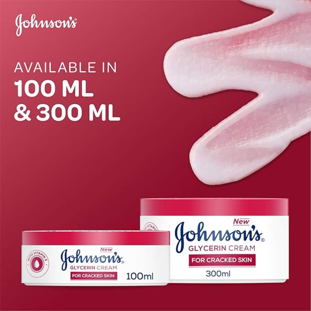 Johnson's, Glycerin Cream, Moisturizing cream for soft hydrated skin, 100ml
