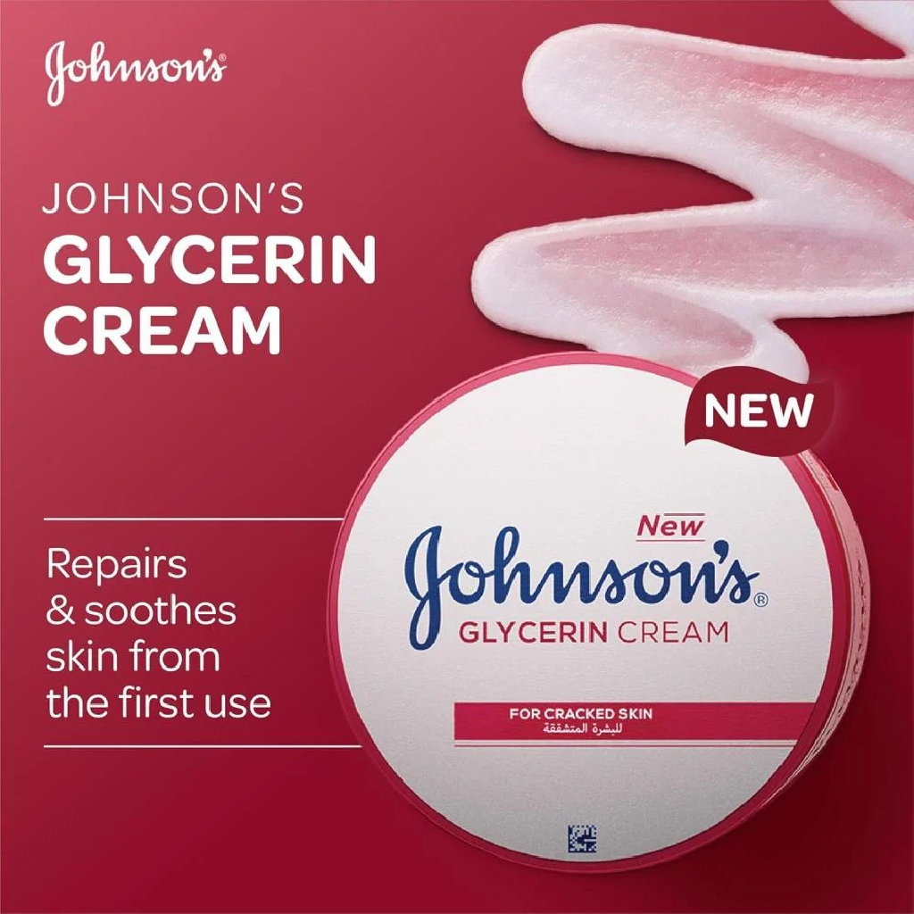 Johnson's, Glycerin Body Moisturizing Cream, Deep hydrating cream for dry skin, 300ml