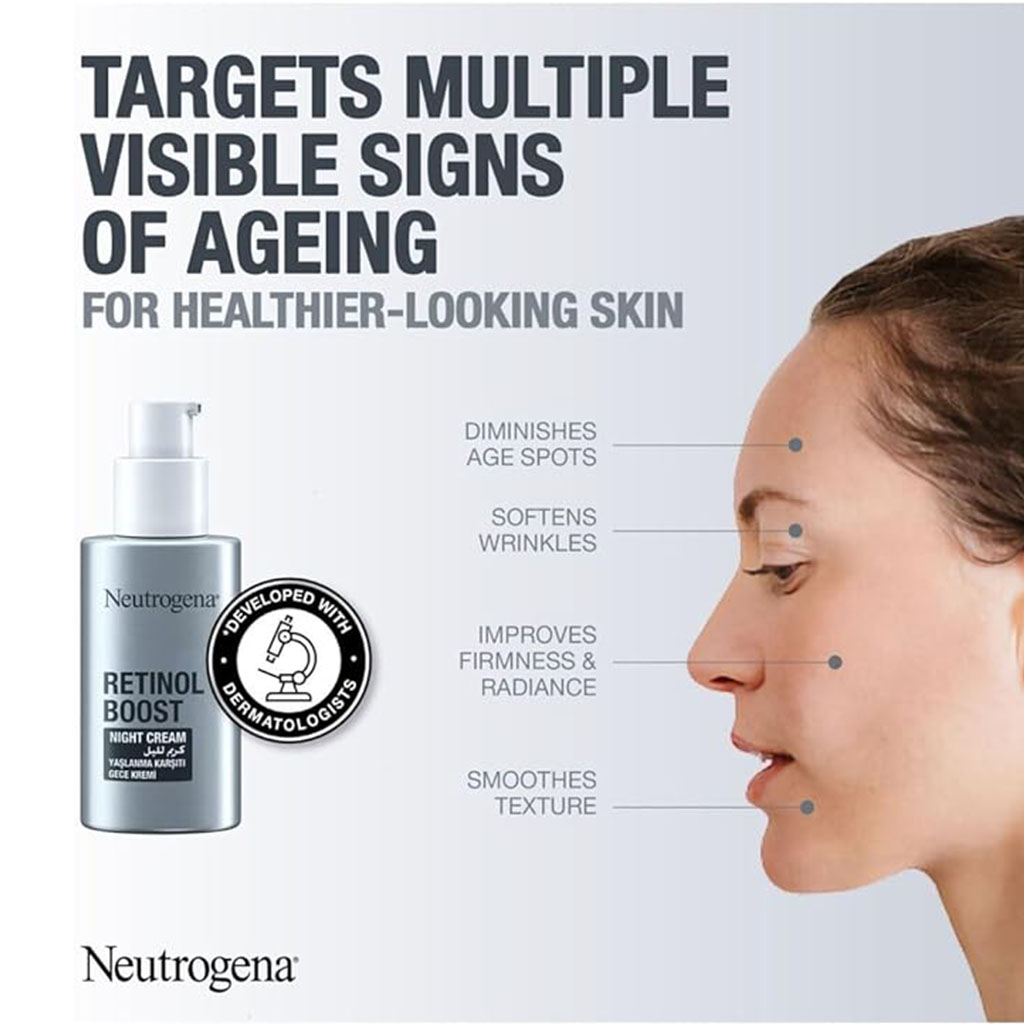 Neutrogena Anti Age Retinol Boost Night Cream For Wrinkles & Fine Lines 50ml