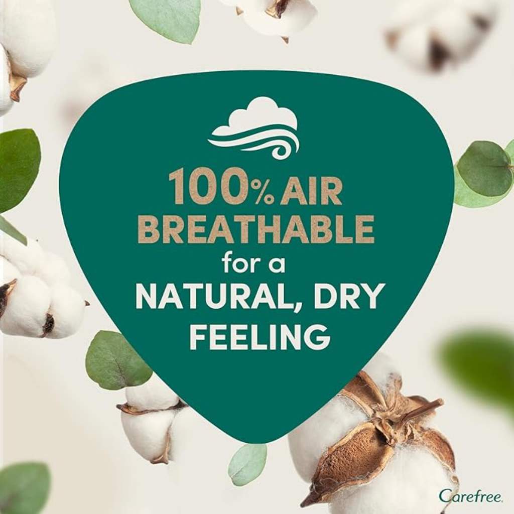 Carefree, Organic cotton long sanitary pads, Breathable organic cotton pads for daily freshness