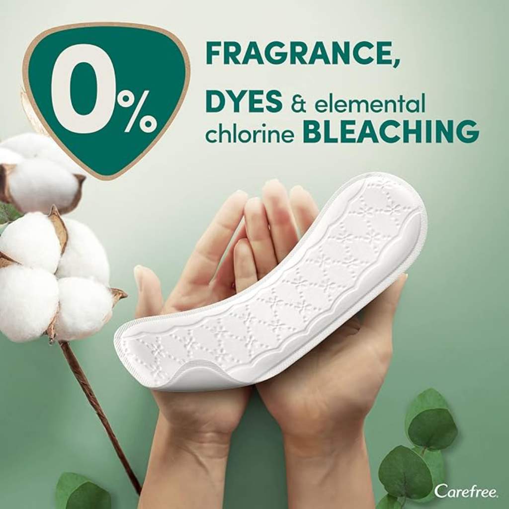 Carefree, Organic cotton long sanitary pads, Breathable organic cotton pads for daily freshness