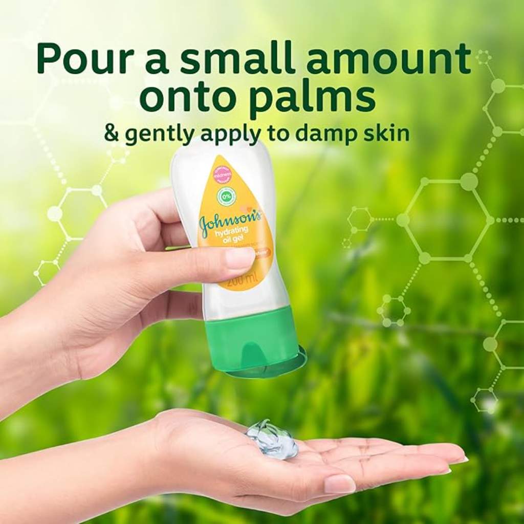 Johnson’s, Baby Oil Gel Blossom, Nourishing baby oil gel for soft skin, 200 ml × 2 pcs (30% off)
