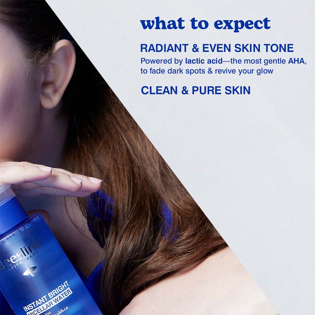 Beesline, Instant Bright Micellar Water Fragrance Free, Gentle micellar water for sensitive skin cleansing, 400 ml