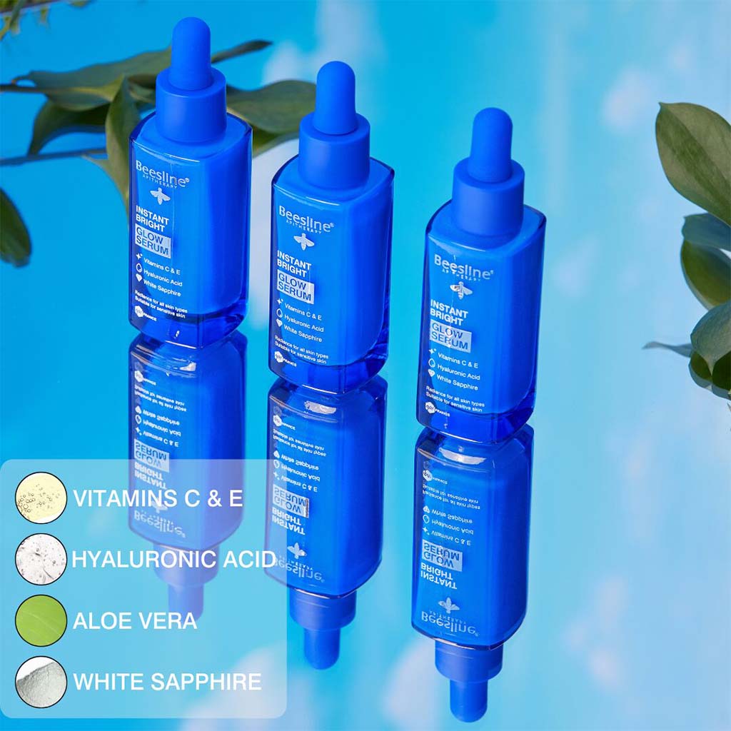 Beesline, Instant Bright Glow Serum for All Skin Types, Brightening serum for radiant healthy skin, 30 ml