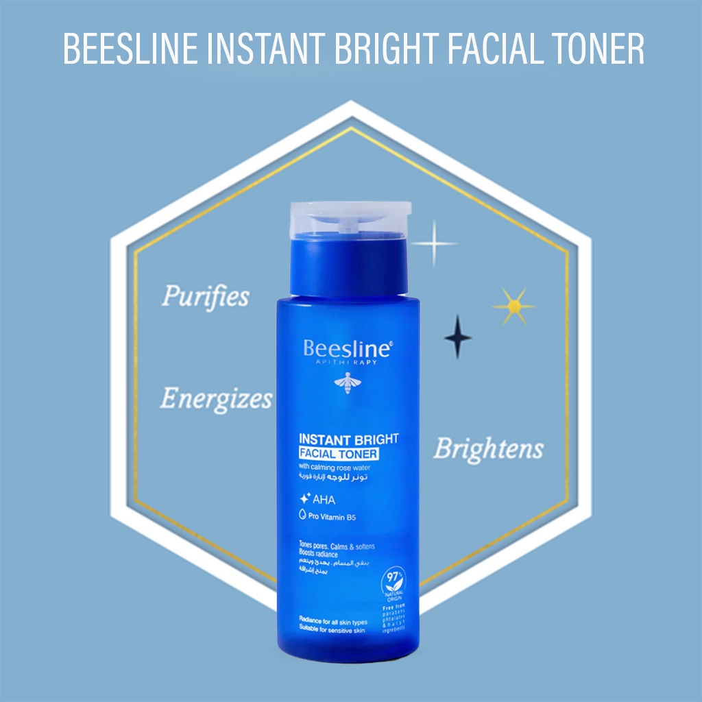 Beesline, Instant Bright Facial Toner, Brightening toner for refreshed glowing skin, 200 ml