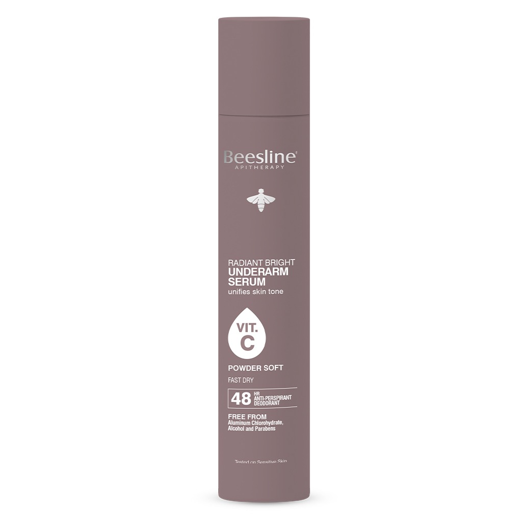 Beesline, Radiant Bright Vitamin C Enriched Fast Dry Underarm Serum, Aluminum free antiperspirant deodorant, 150ml
