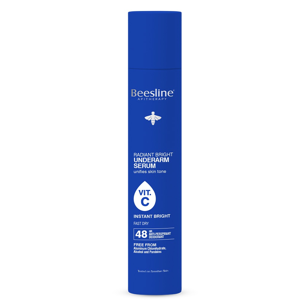 Beesline, Radiant Bright Vitamin C Enriched Fast Dry Underarm Serum, Aluminum Free Antiperspirant Deodorant - Instant Bright, 150ml