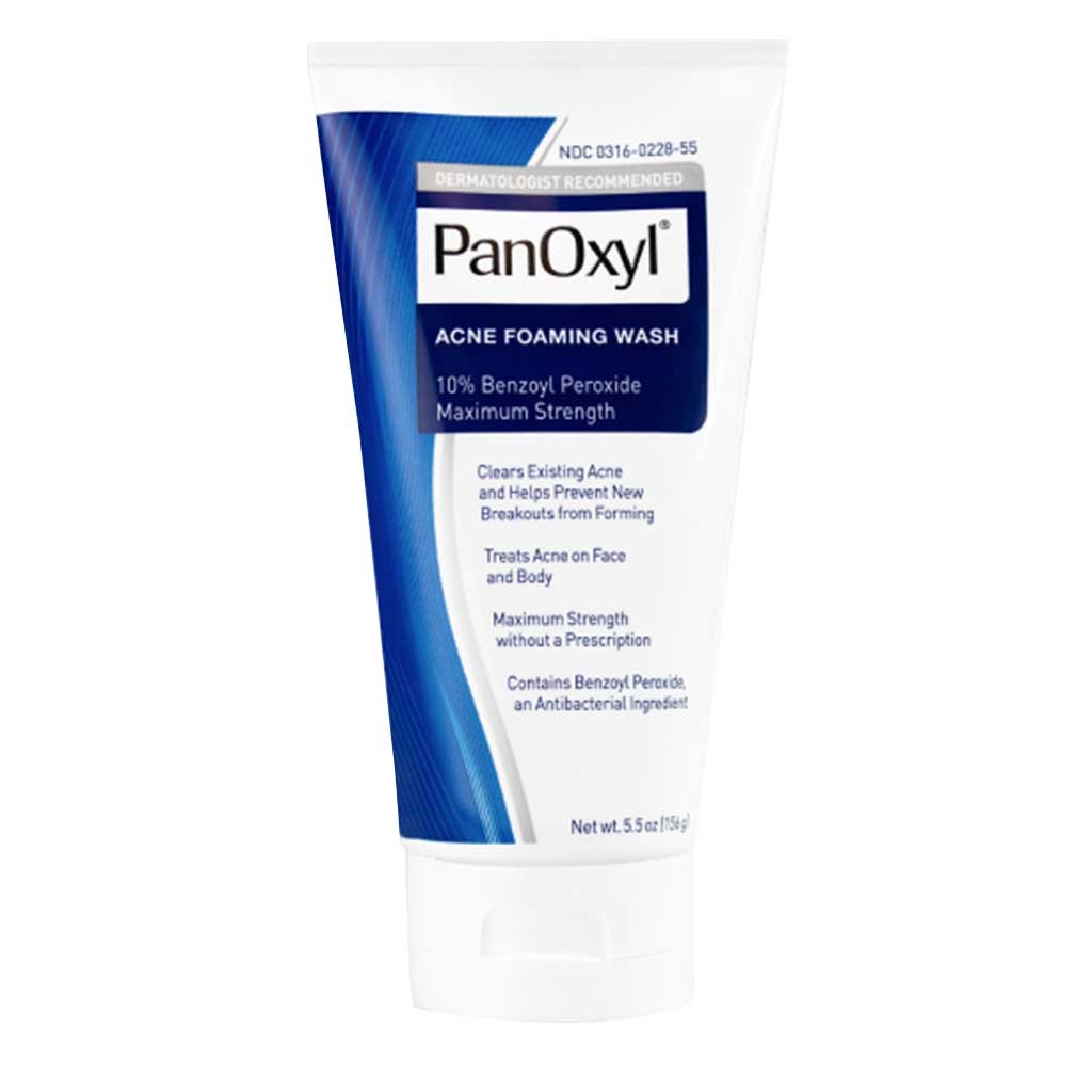 PanOxyl, Acne Foaming Face and Body Wash, 10% benzoyl peroxide acne treatment wash, 156g