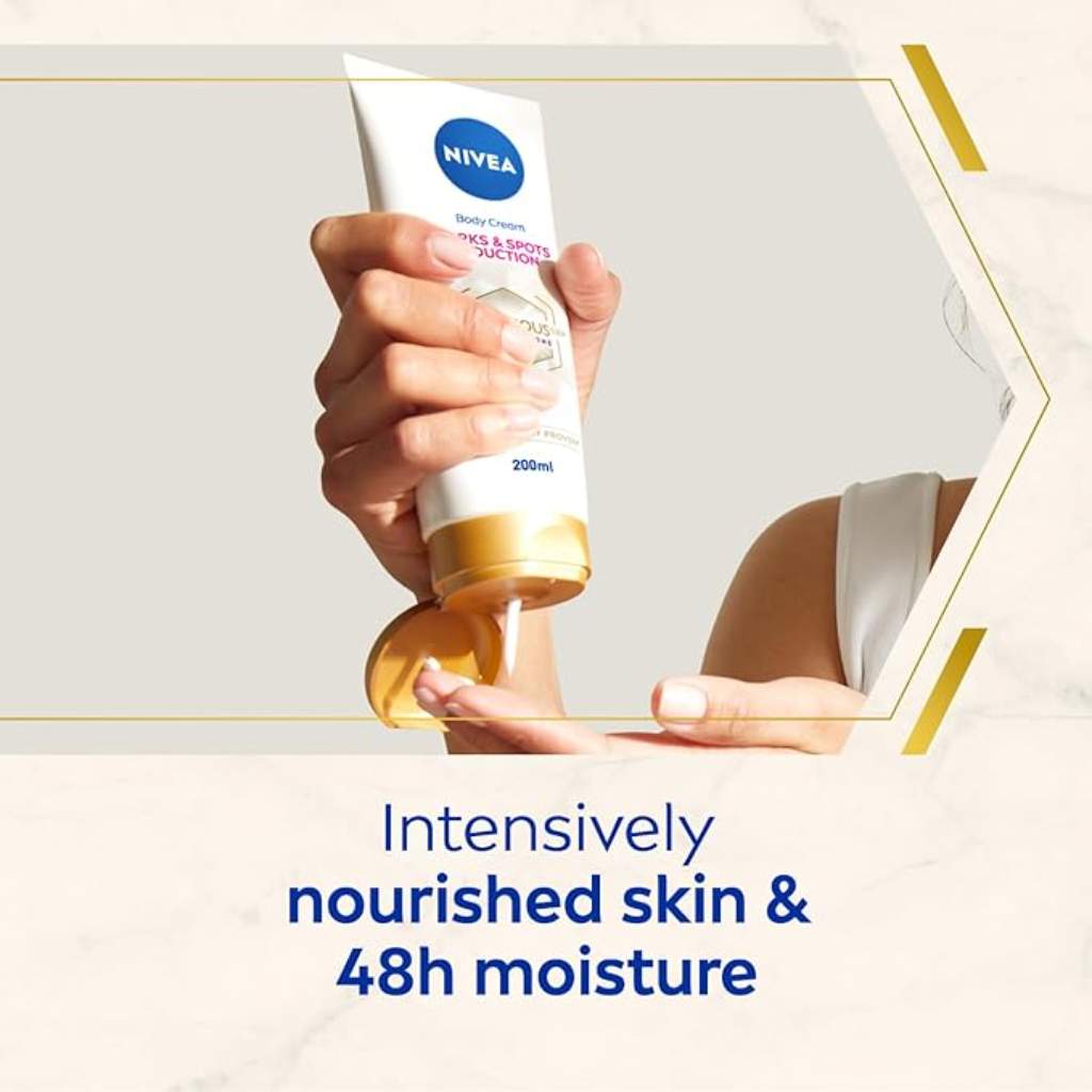 Nivea, Body Perfect Lemon Anti-Spot Cream, Brightening cream to reduce dark spots, 200ml