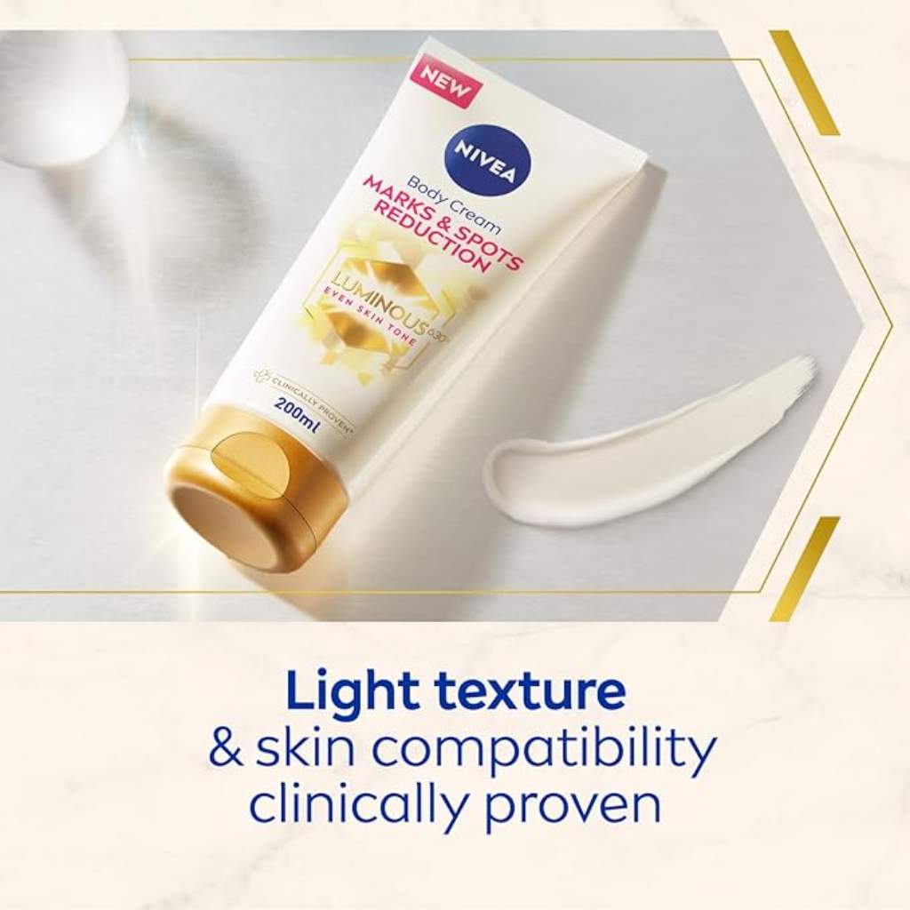 Nivea, Body Perfect Lemon Anti-Spot Cream, Brightening cream to reduce dark spots, 200ml