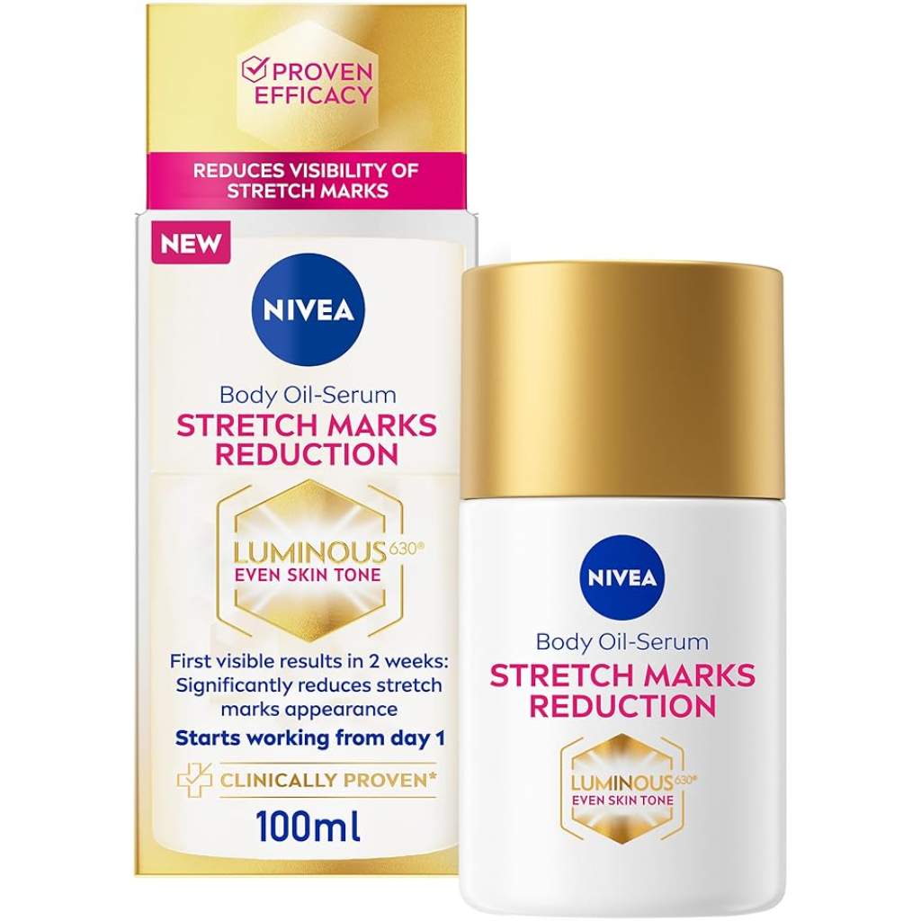 Nivea, Luminous630 Stretch Marks Reduction Body Oil Serum, Firming and moisturizing body oil, 100ml