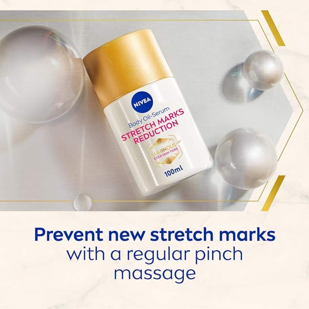 Nivea, Luminous630 Stretch Marks Reduction Body Oil Serum, Firming and moisturizing body oil, 100ml
