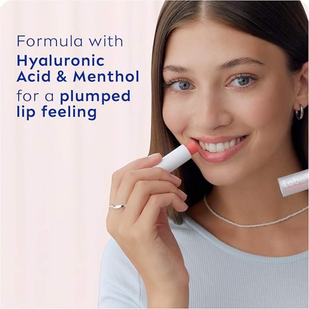 Labello, Lip Balm Hyaluron Lip Moisture Plus, Sheer Rose, Hydrating lip balm with hyaluronic acid, 5.2g