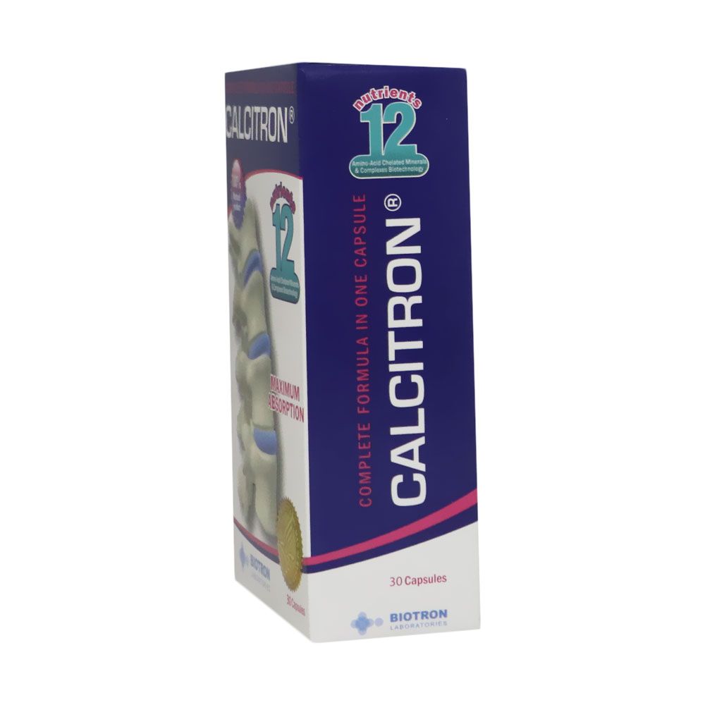 Calcitron, Capsules, Calcium and vitamin D supplement for bone support