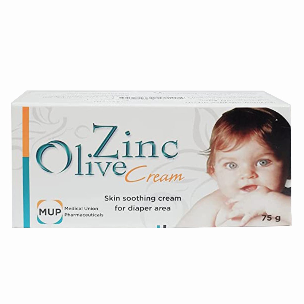 Zinc Olive, Cream, Soothing cream enriched with zinc and olive oil, 75g