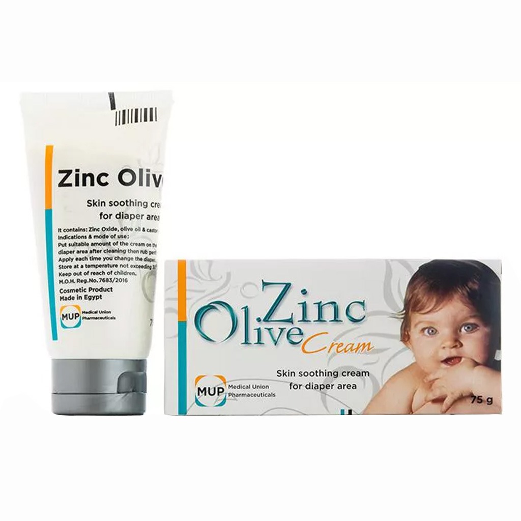 Zinc Olive, Cream, Soothing cream enriched with zinc and olive oil, 75g
