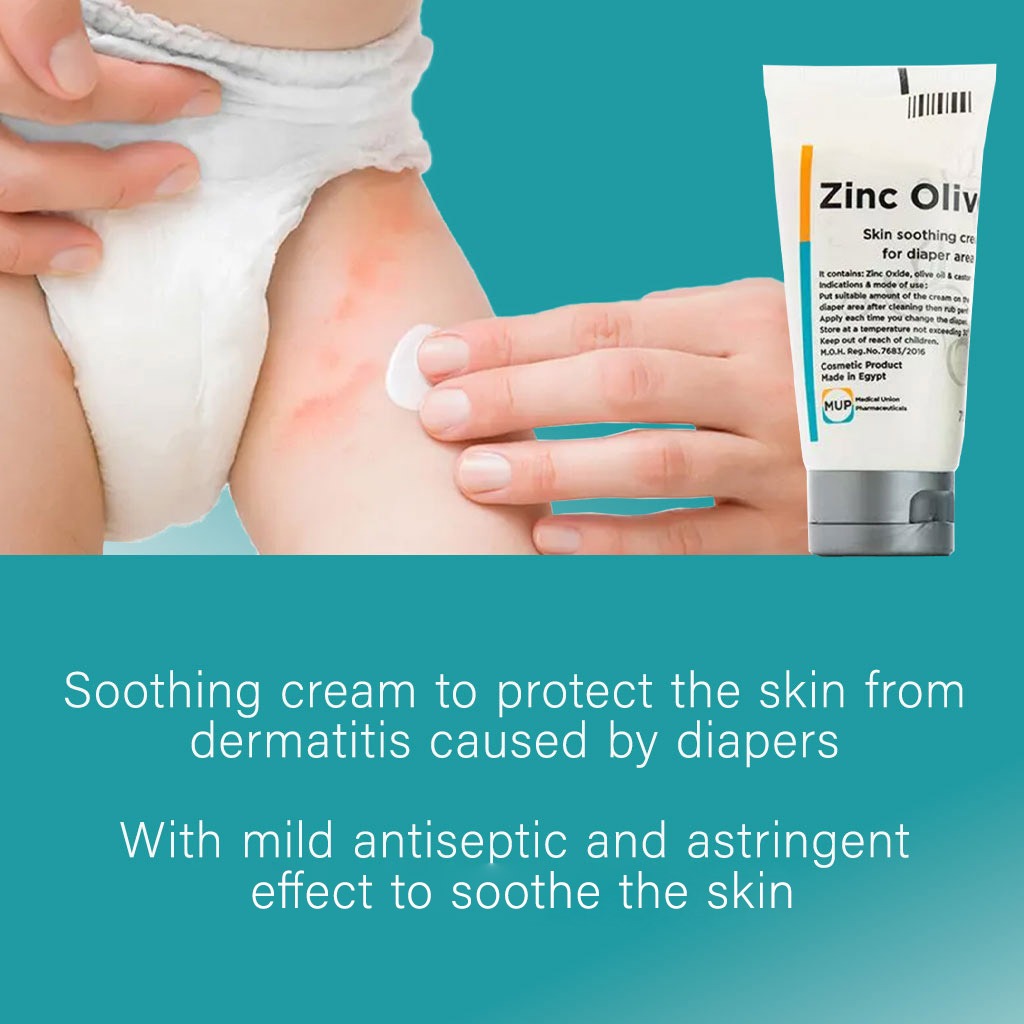 Zinc Olive, Cream, Soothing cream enriched with zinc and olive oil, 75g