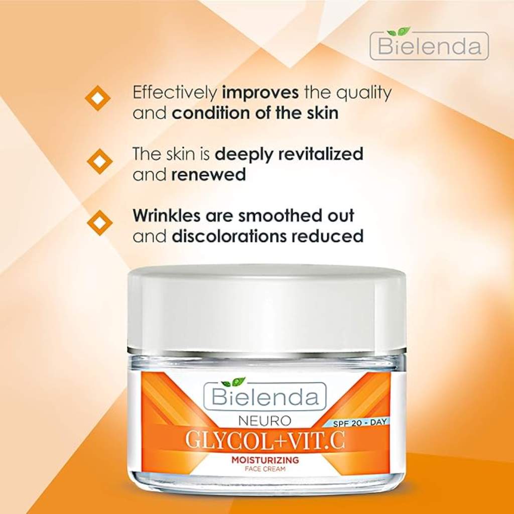 Bielenda Neuro Glicol + Vitamin C Moisturizing Face Cream Day SPF 20 50ml