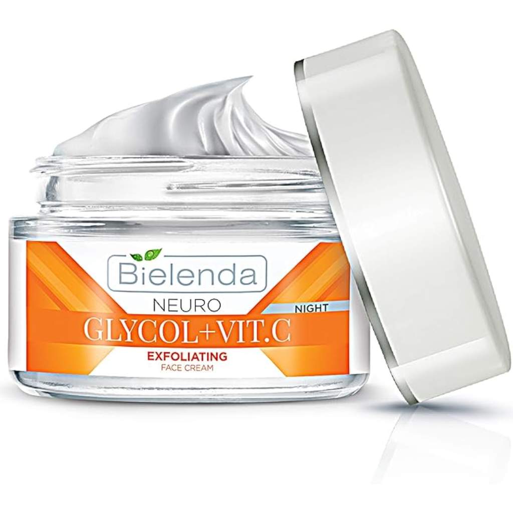 Bielenda, Neuro Glicol and Vitamin C Exfoliating Face Cream Night, Night cream with exfoliating and brightening effects, 50ml