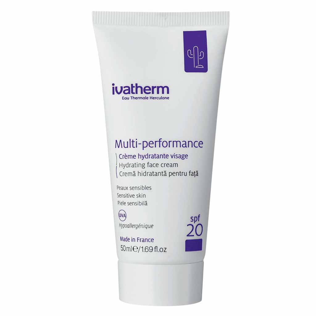 Ivatherm, Multi-Performance Face Cream SPF 20, Daily moisturizer with sun protection, 50 ml