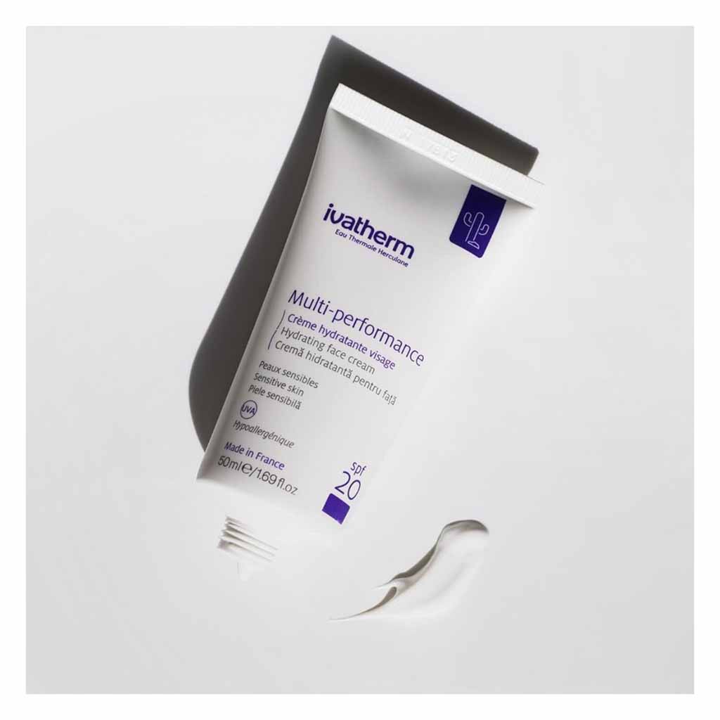 Ivatherm, Multi-Performance Face Cream SPF 20, Daily moisturizer with sun protection, 50 ml