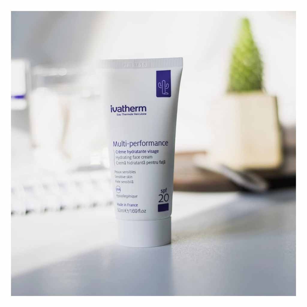 Ivatherm, Multi-Performance Face Cream SPF 20, Daily moisturizer with sun protection, 50 ml