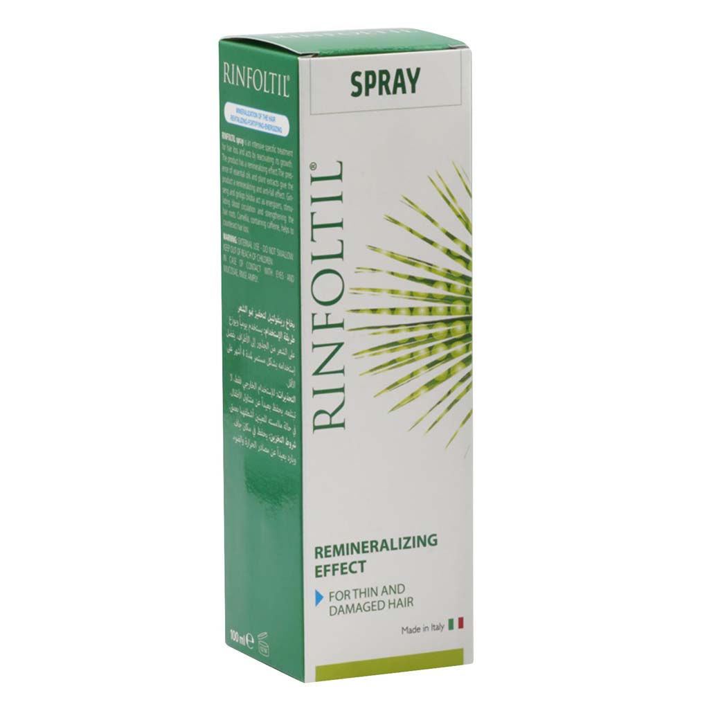 Rinfoltil, Remineralizing lotion spray, Scalp treatment to strengthen hair follicles, 100 ml