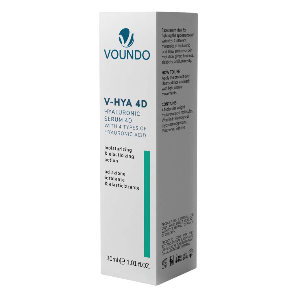 Voundo, V-Hya 4D Hyaluronic Serum, Advanced hydrating serum for skin plumping, 30ml