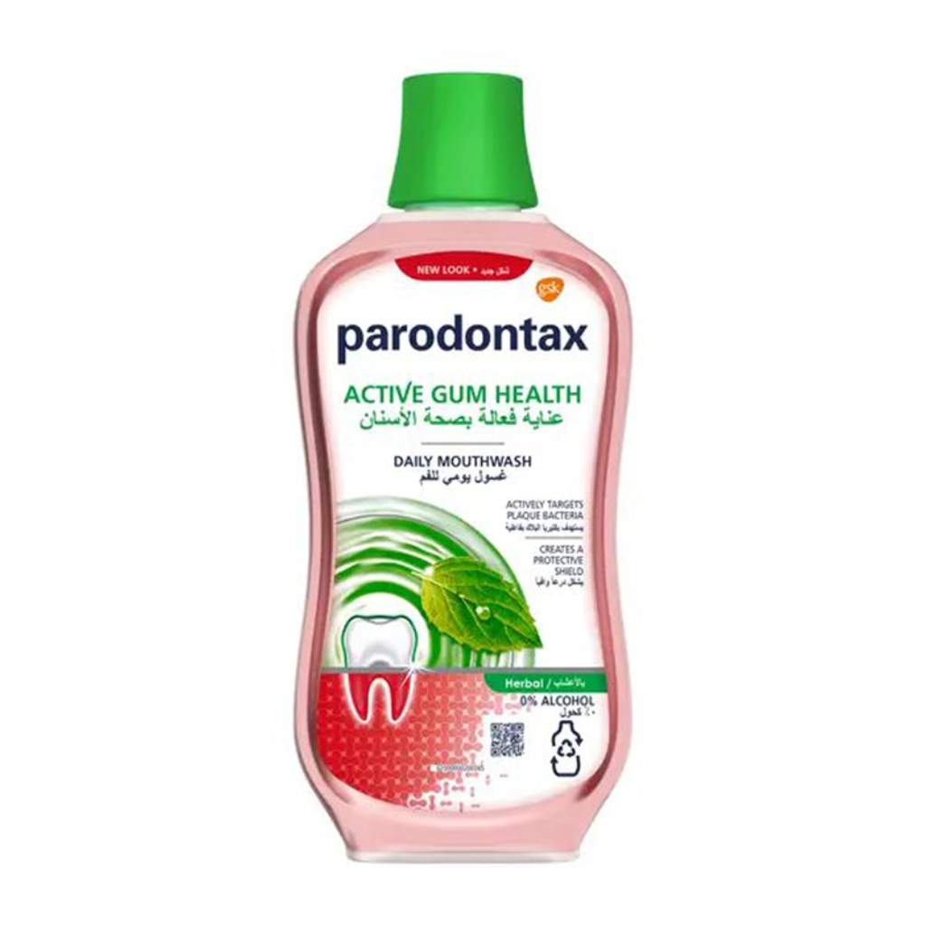 Parodontax, Daily gum mouthwash herbal, Herbal mouthwash for healthy gums and fresh breath, 500 ml