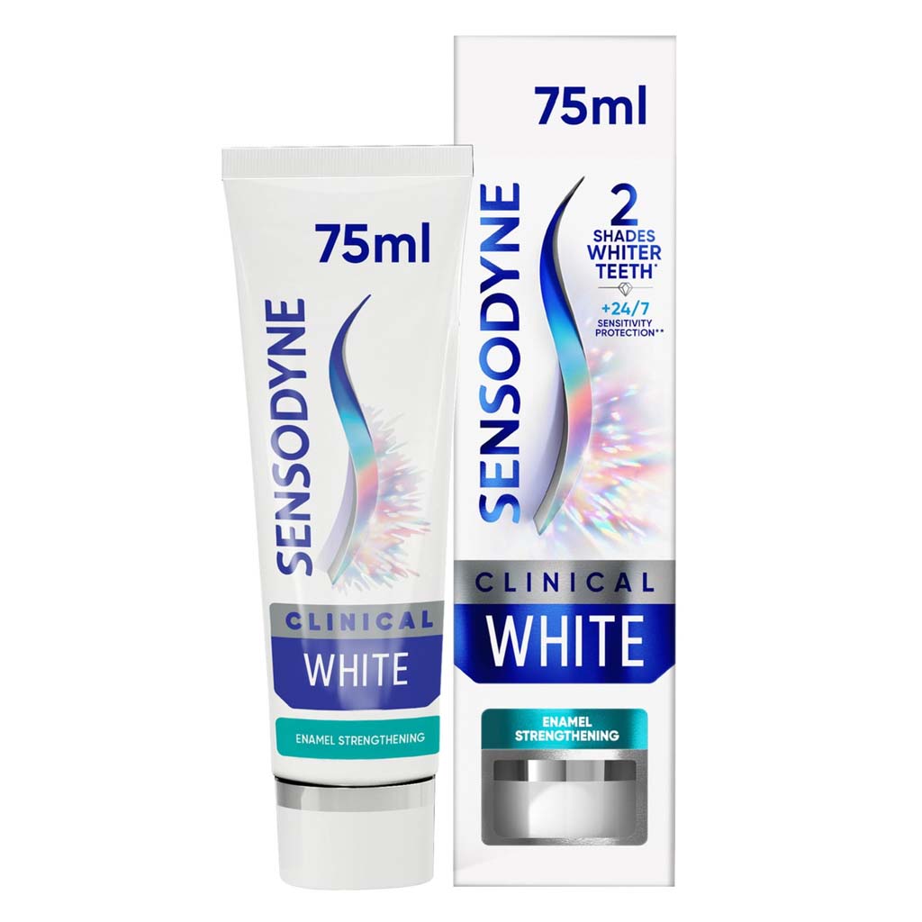 Sensodyne, Clinical White Enamel Strength Toothpaste, Toothpaste for enamel strengthening and whitening, 75ml