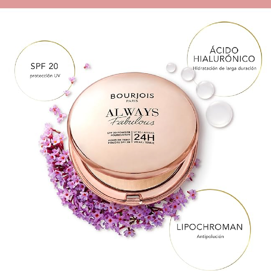 Bourjois, Always Fabulous Compact Powder 100, Lightweight powder for smooth flawless finish