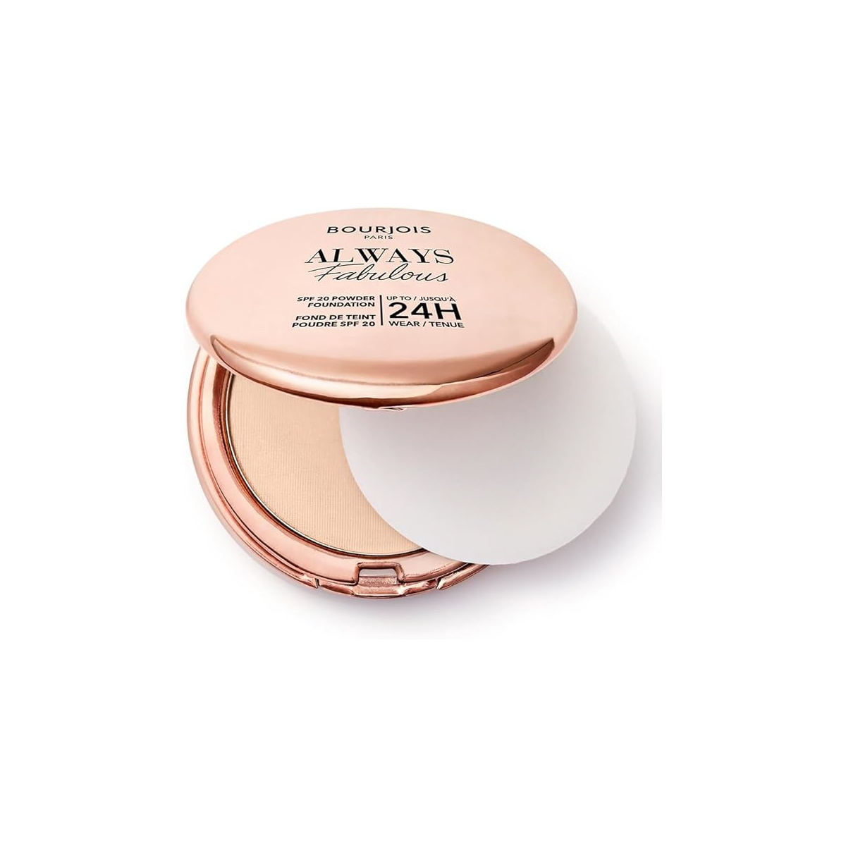 Bourjois, Always Fabulous Compact Powder, Lightweight formula for flawless matte finish, Shade 125