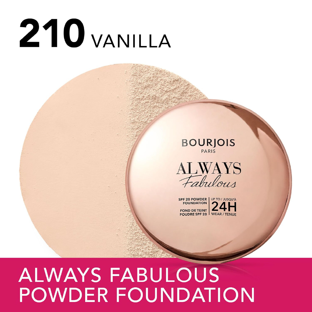 Bourjois, Always Fabulous Compact Powder 210, Matte finish compact powder for natural look