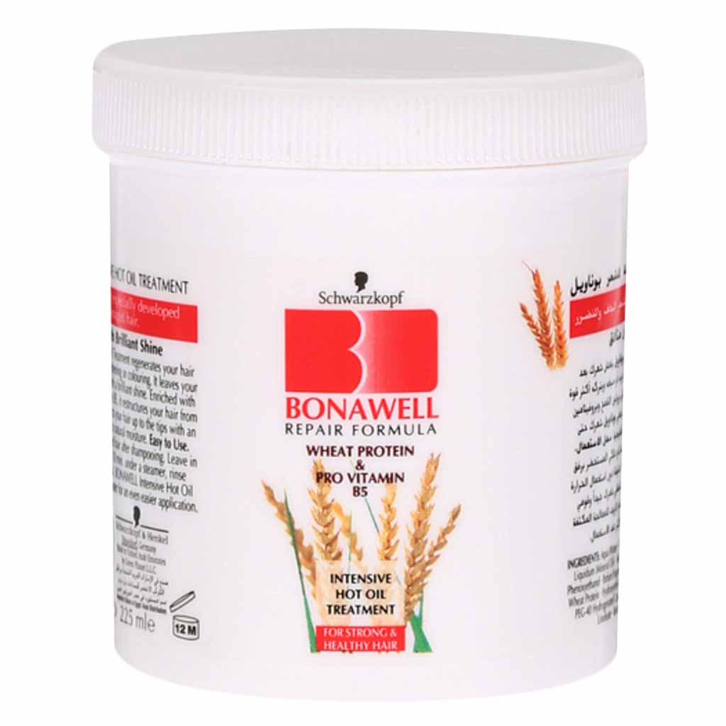 Bonawell, Hot Oil Treatment Wheat, Nourishing hot oil treatment for hair repair, 225ml