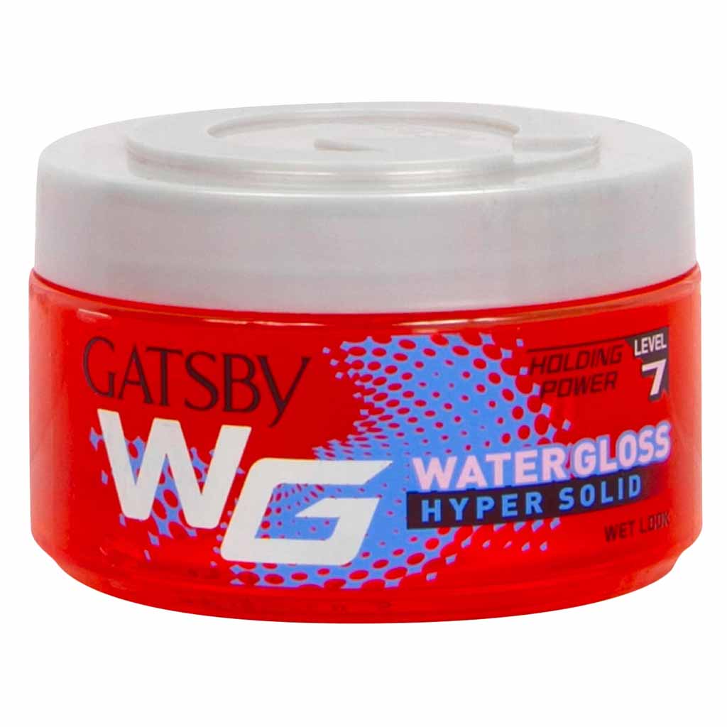Gatsby, Gel Water Gloss Hyper Solid, High shine hair gel for strong hold, 150g