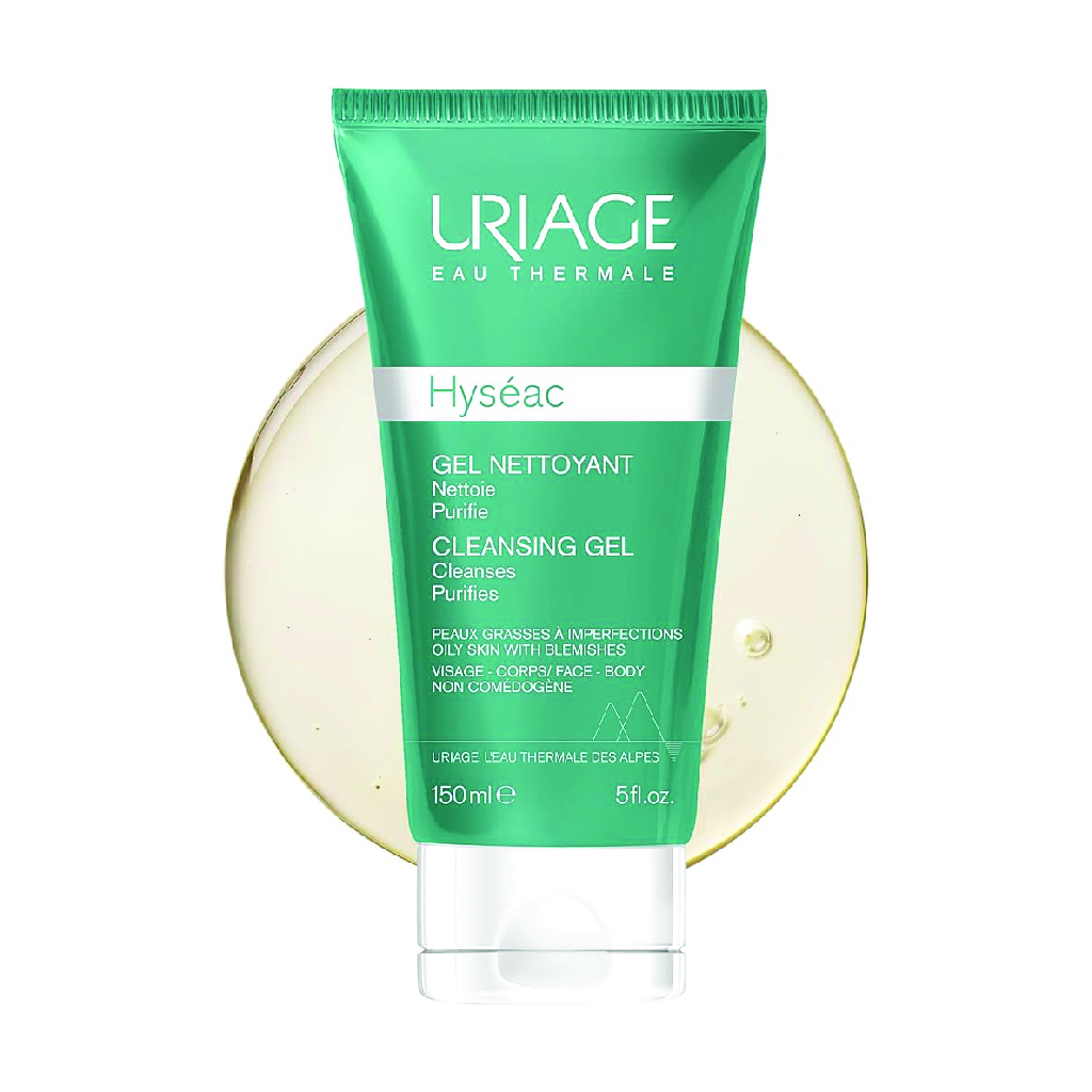 Uriage, Hyseac Cleansing Gel, Gentle acne cleansing gel for oily and acne-prone skin, 150ml