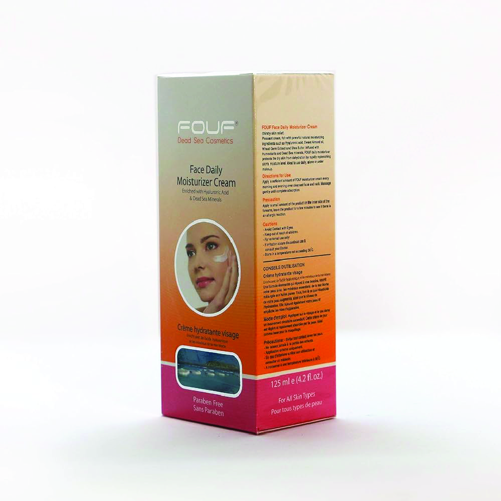 Fouf, Face Moisturizer Cream, Hydrating cream for daily facial skin care, 125 ml