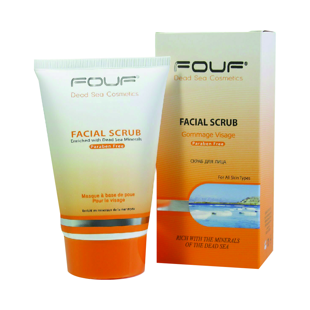 Fouf, Facial Scrub Cream, Deep cleansing exfoliating cream for smooth skin, 125 ml