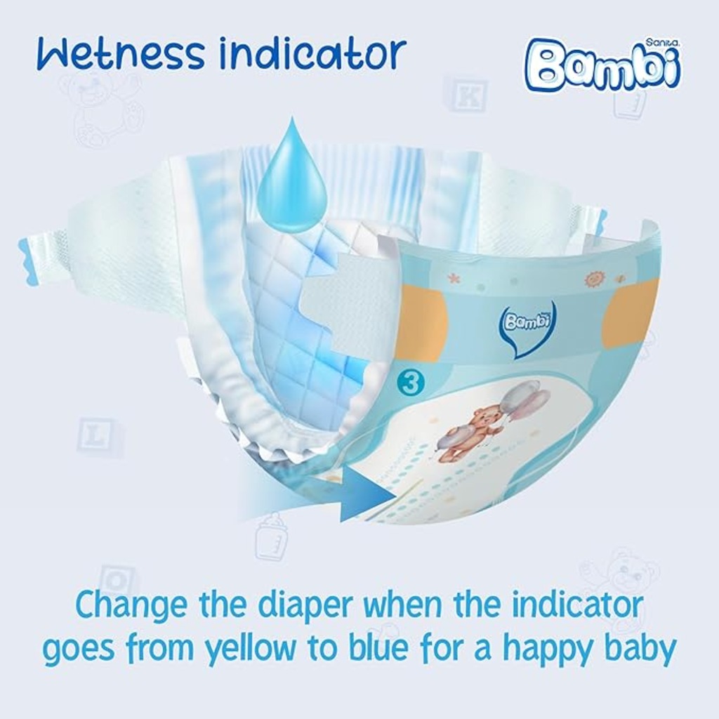 Bambi, Medical Regular Diapers, Comfortable absorbent diapers for toddlers, 15 pieces