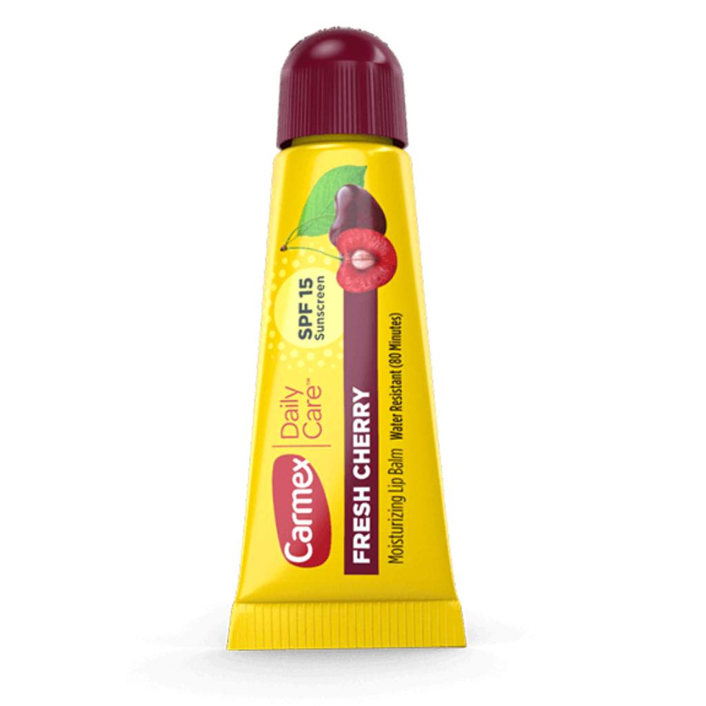 Carmex, Moisturizing Lip Balm Fresh Cherry, Hydrating lip balm with cherry flavor, 10g tube