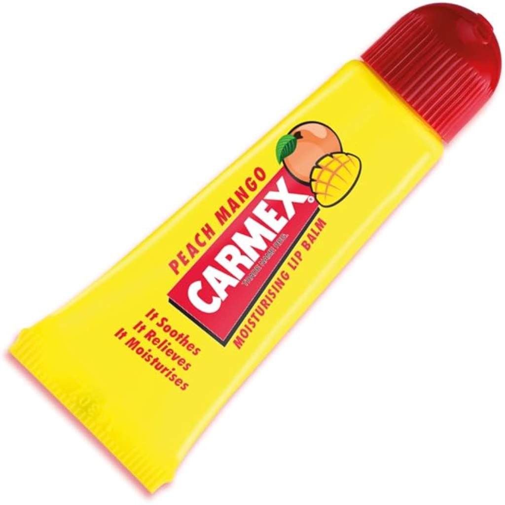 Carmex, Moisturizing Lip Balm Peach Mango in Tube, Nourishing lip balm with peach mango scent, 10 g